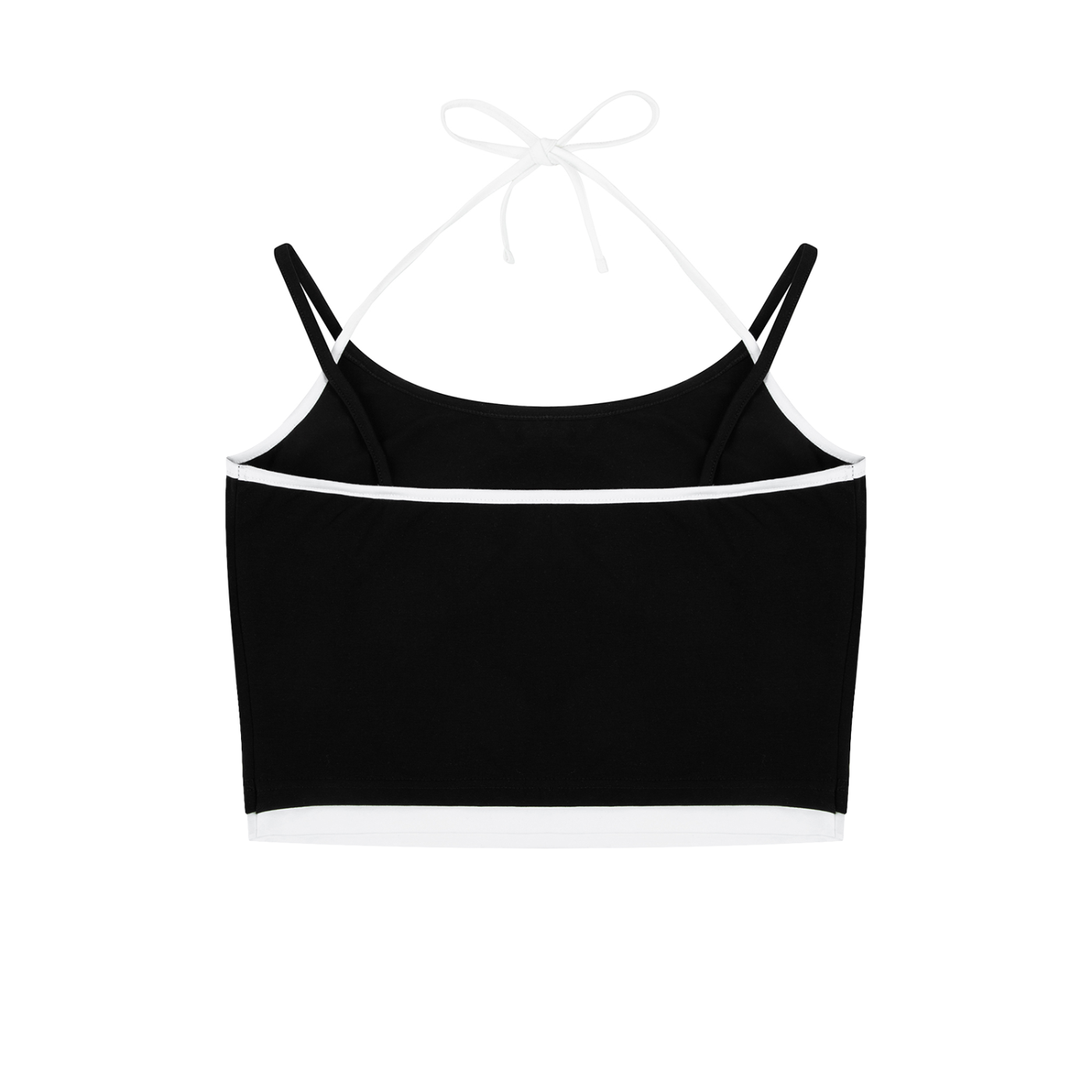 Contrast Binding Halter Tank Top